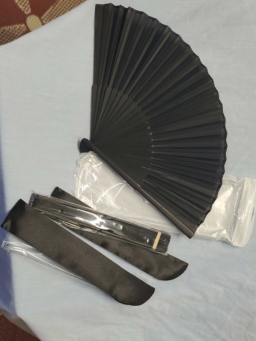 Black Folding Hand Fan - Elegant Women Accessories